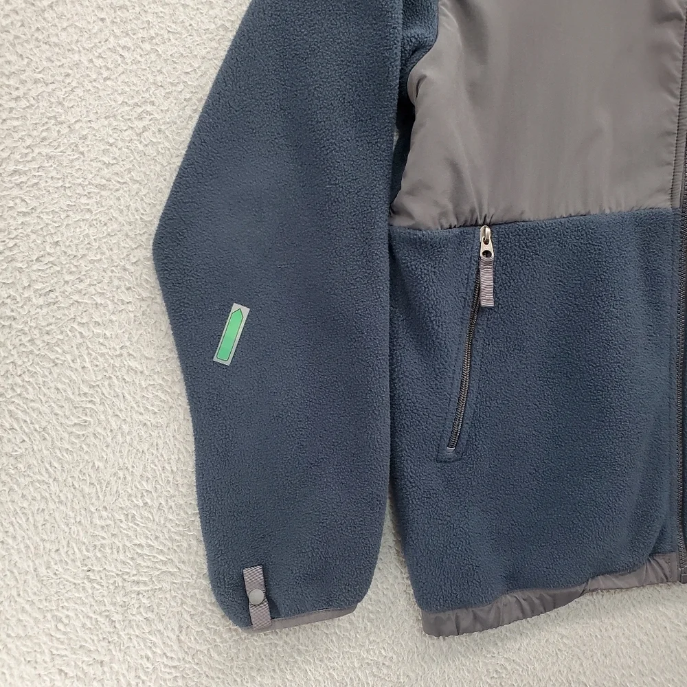 Columbia Fleece Jacket Boys Size XL Zip Up Blue Gray Polartec